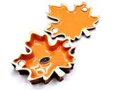 Handmade Maple Leaf Trinket Box. Made with Enamel & Austrian Crystals with Gold Plating