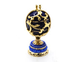 Decorative Egg Trinket Box with Flower Basket. Beautifully Made by Hand