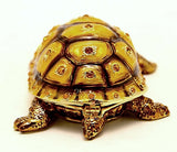 Tortoise Trinket Box Made with Austrian Crystals