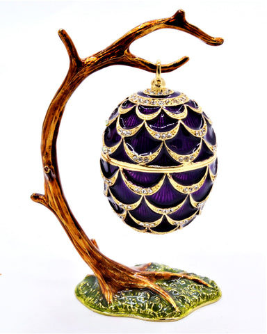 Bejeweled Hanging Egg Trinket Box