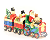 Jeweled Holiday Train Set. Hand Detailed with Austrian Crystals