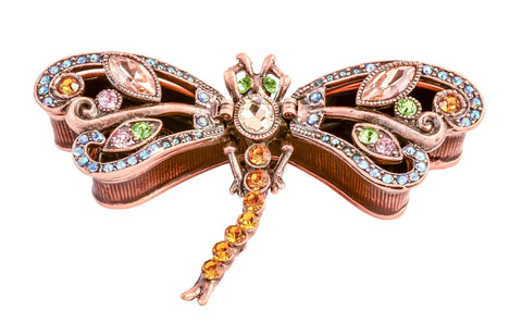 Twilight Dragonfly Decorative Trinket Box. Hand Set Austrian Crystals