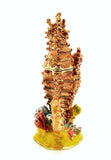 Sea Horse with Baby Trinket Box. Brown Enamel with Lot of Details