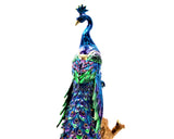 Tall Peacock on Branch 7.25 x 10 x 4