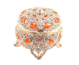 All Jeweled Round Shape Trinket Box. Hand Crafted with Austrian Crystals