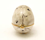 Skull Trinket Box with Jeweled Eyes. Handmade with Austrian Crystals