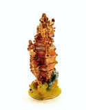 Sea Horse with Baby Trinket Box. Brown Enamel with Lot of Details