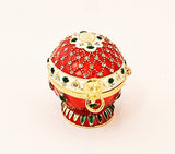 Opulent Faberge Style Egg Trinket Box