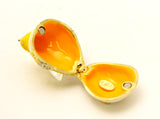 Goldfinch Bird Small Trinket Box. Hand Detailed  with Austrian Crystals