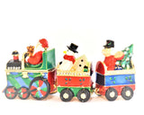 Jeweled Holiday Train Set. Hand Detailed with Austrian Crystals