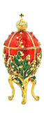 Lily of the Valley Egg Trinket Box Handmade with Lot of Details