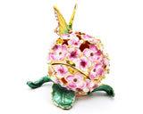 Hand Crafted Flower Decoration Trinket Box with Butterfly