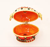 Opulent Faberge Style Egg Trinket Box