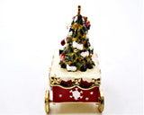 Santa & Christmas Tree on Carriage Trinket Box. Beautifully Made with Austrian Crystals