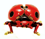 Flying Ladybug Trinket Box. Red Enamel with Austrian Crystals