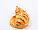 Sleeping Cat Trinket Box