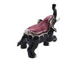 Bejeweled Circus Elephant Trinket Box. Hand Painted Enamel with Austrian Crystals