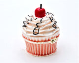 Cupcake with Cherry Trinket Box. Pink Enamel with Austrian Crystals