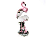 Standing Flamingo Trinket Box Made with Austrian Crystals & Enamel