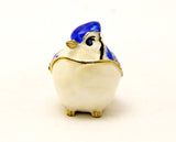 Small Blue Jay Bird Trinket Box. Beautifully Made with Austrian Crystals
