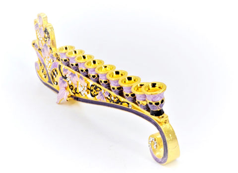 Decorative Menorah with Hamsa Hand