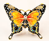 Butterfly Trinket Box with multiple Coloration. Beautiful Enamel & Austrian Crystals