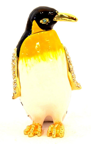 Penguin Trinket Box Handmade with Austrian Crystals