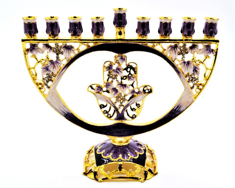 Menorah with Hamsa Hand