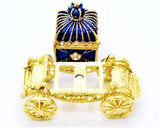 Jeweled Stagecoach Trinket Box Made with Enamel & Austrian Crystals