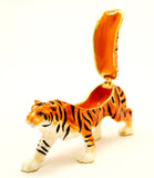 Bejeweled Tiger Standing Trinket Box with Austrian Crystals
