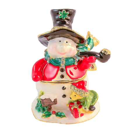 Frosty Snowman Trinket Box