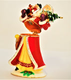 Big Santa Claus with Gifts Trinket Box Made with Austrian Crystals