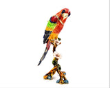 Beautiful Parrot on Branch Trinket Box Made with Austrian Crystals & Enamel