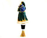 Santa Clause Trinket Bottle Stopper with Display Stand
