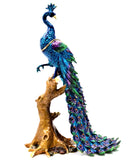 Tall Peacock on Branch 7.25 x 10 x 4