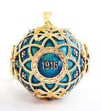 Classic Faberge Style Egg Trinket Box Made with Austrian Crystals & Enamel
