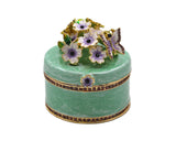 Round Shape Floral Trinket Box