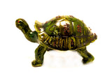 Big Turtle Trinket Box. Hand Detailed with Enamel & Austrian Crystals