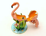Flamingo With Flowers Trinket Box