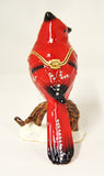 Big Cardinal on Br Trinket Box. Red Enamel with Austrian Crystals