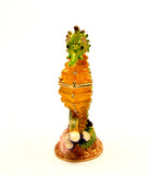 Sea Horse Small Trinket Box with Colorful Enamel & Austrian Crystals
