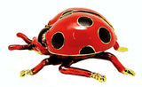 Flying Ladybug Trinket Box. Red Enamel with Austrian Crystals