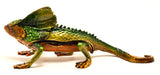 Stone Lizard Trinket Box Green Enamel with Austrian Crystals