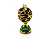 Decorative Egg Trinket Box with Flower Basket. Beautifully Made by Hand