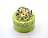 Round Shape Floral Trinket Box