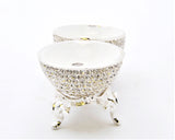 All Jeweled Egg Trinket Box with Stand Hand Set Austrian Crystals