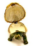 Big Turtle Trinket Box. Hand Detailed with Enamel & Austrian Crystals