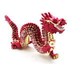 All Jeweled Dragon Figurine with Hand Set Austrian Crystals