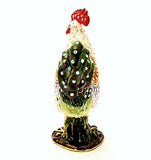 Farmhouse Rooster Trinket Box with Hand Set Austrian Crystals