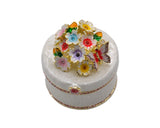 Round Shape Floral Trinket Box
